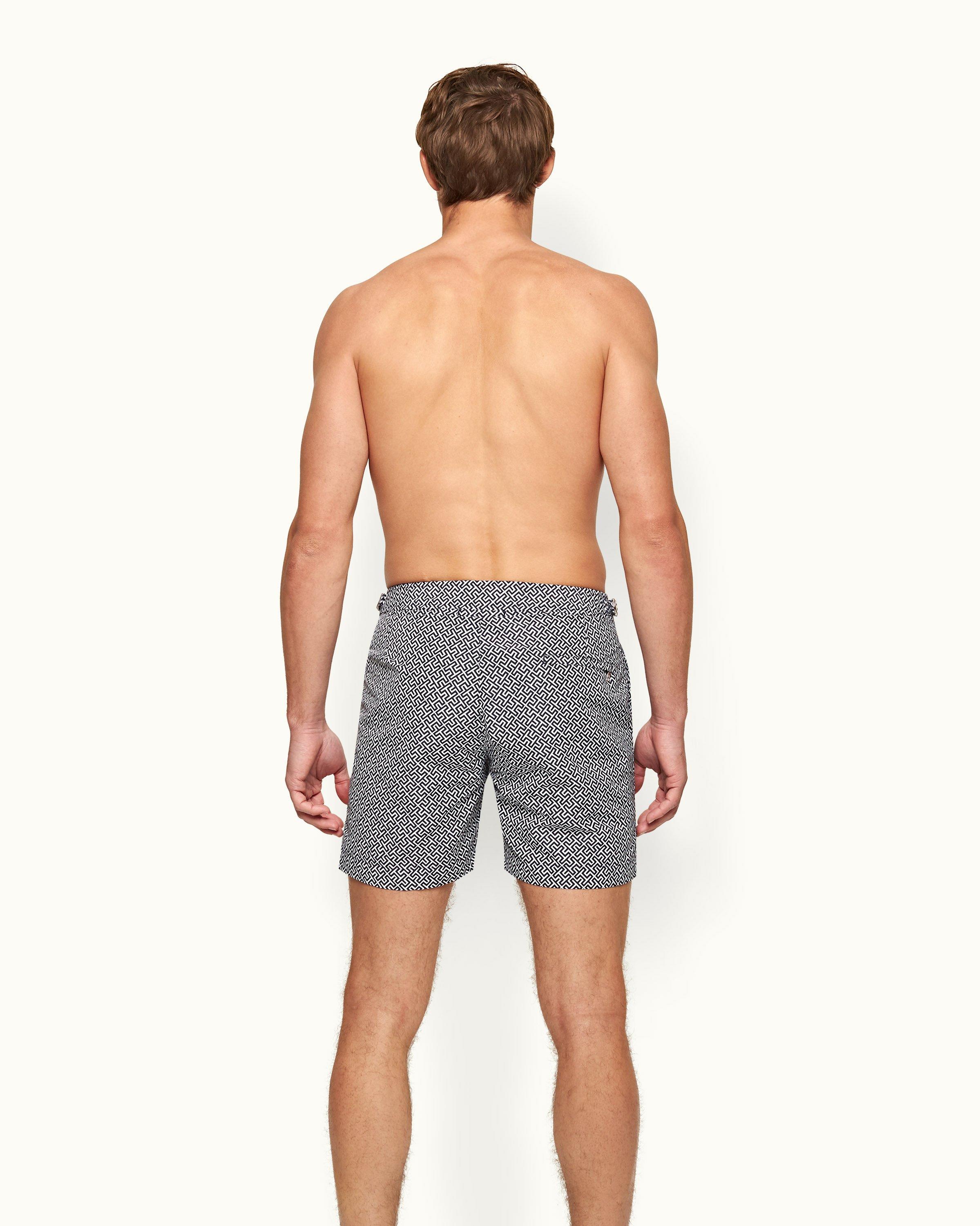 ORLEBAR BROWN swim shorts 'Bulldog' navy/off-white patterned