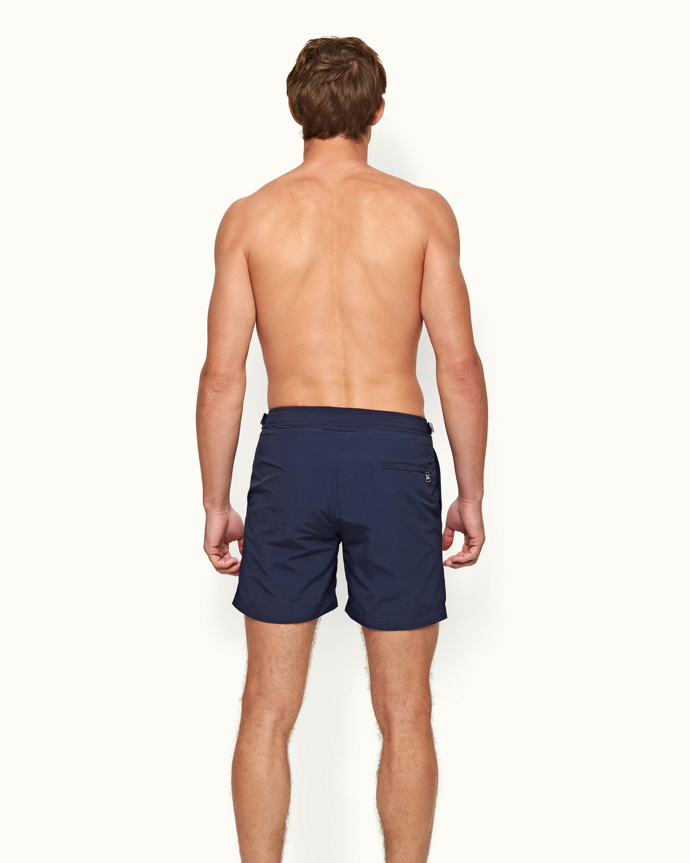Louis Blue Shorts - Mid Thigh Length Men Swim Shorts