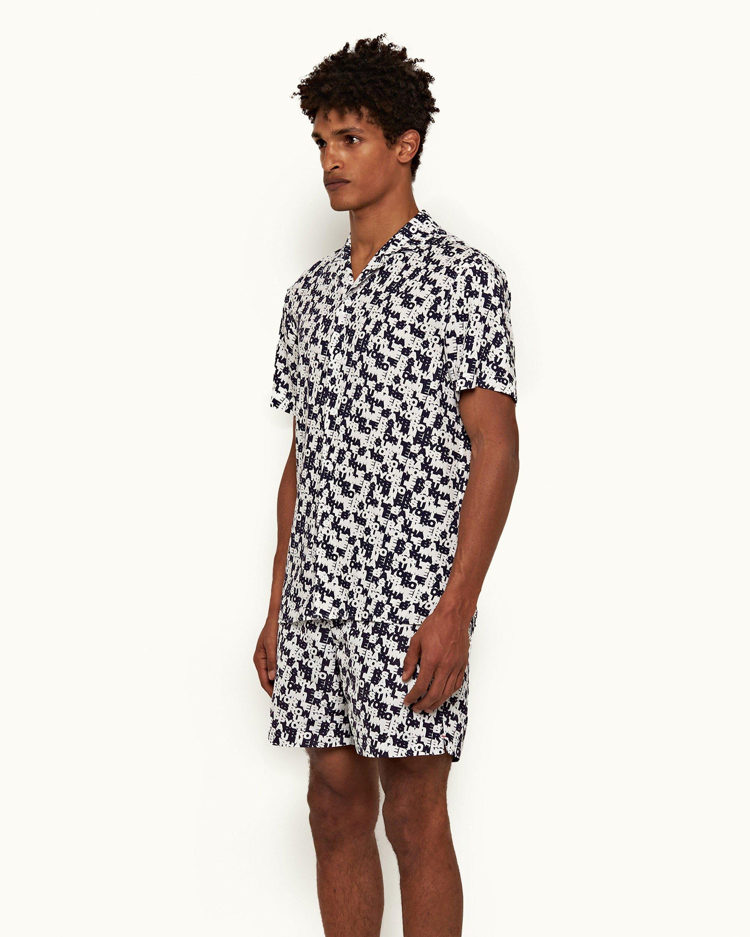 TH Monogram Mid Length Swim Shorts