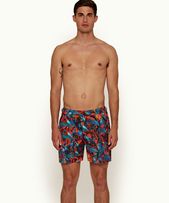 Bulldog - Mens Parrot Pandemonium Print Mid-Length Swim Shorts