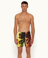 Bulldog - Mens Holding Sway Photographic Print Mid-Length Swim Shorts