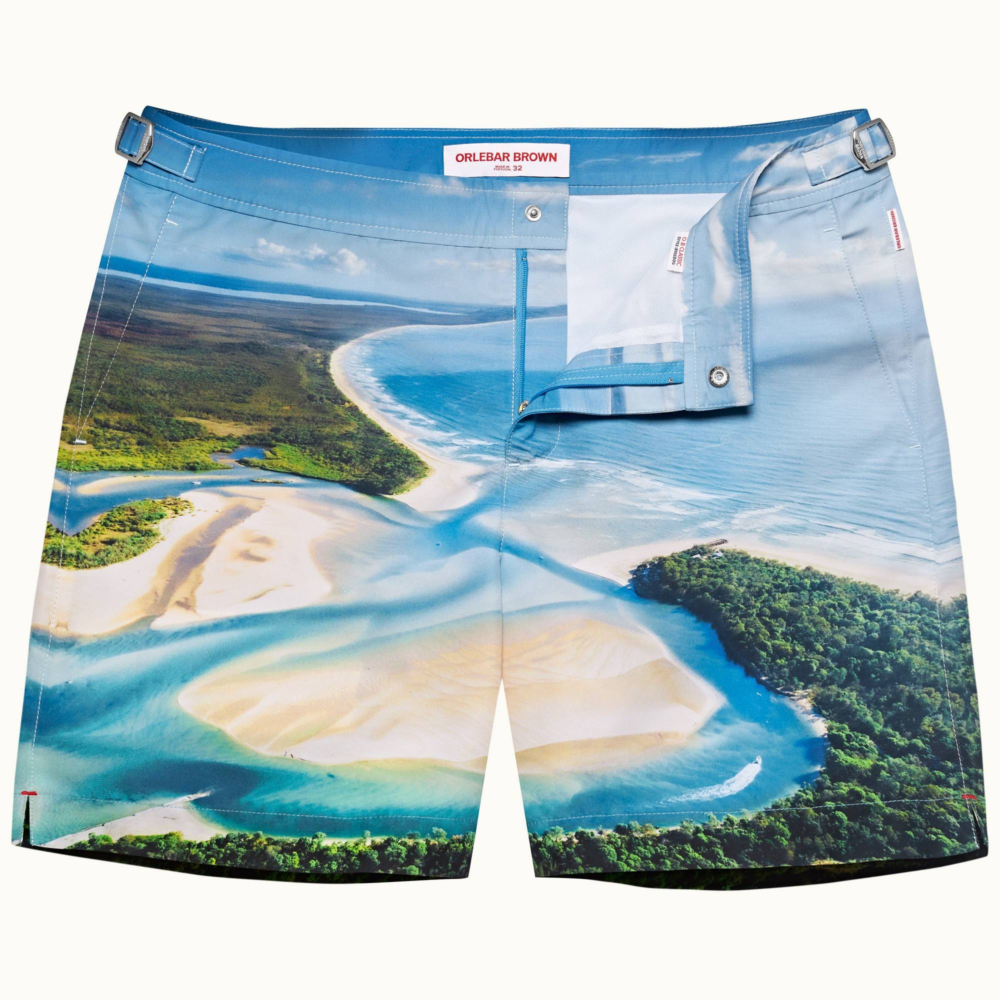 BULLDOG - Mens Noosa Photographic Mid-Length Swim Shorts
