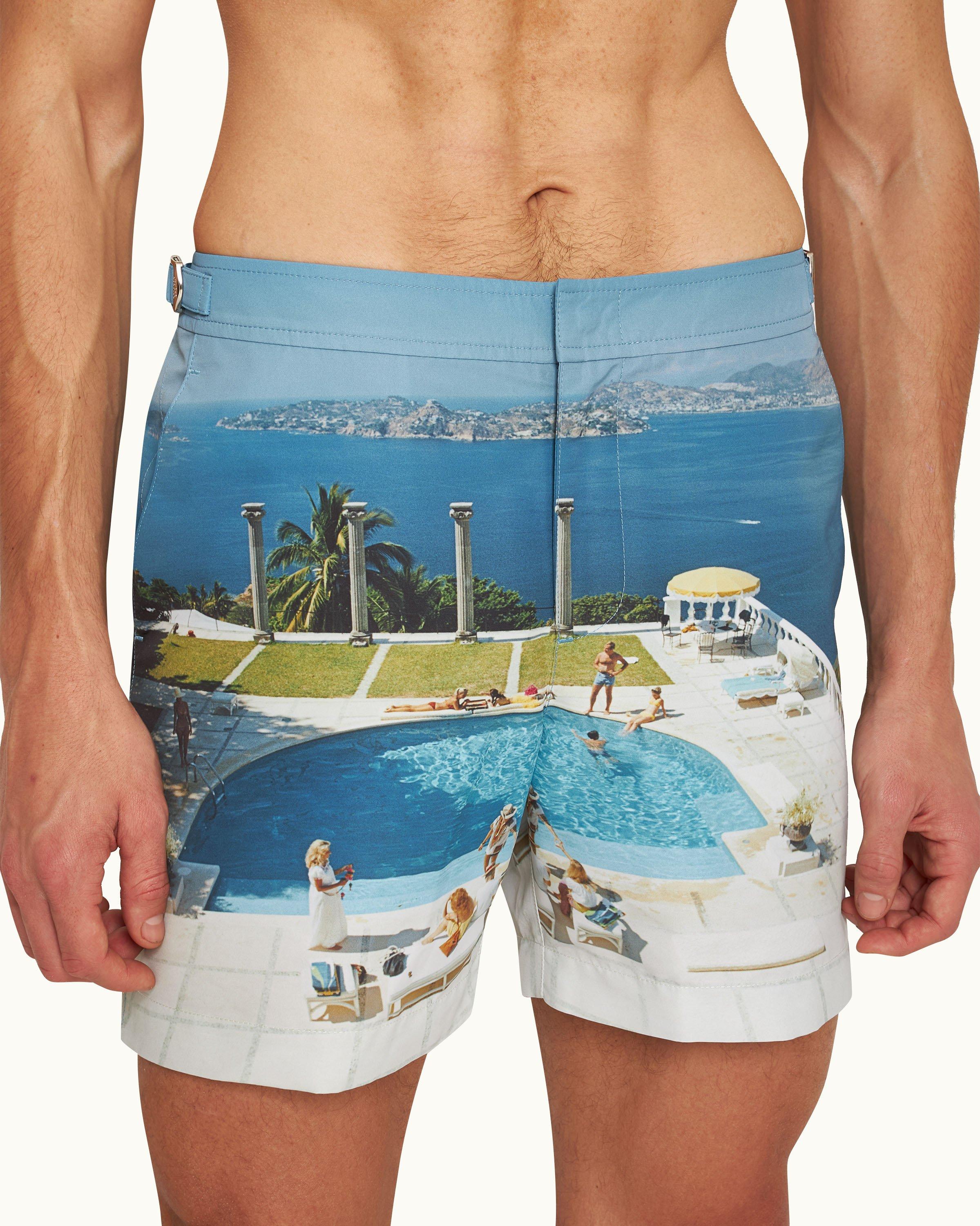 Orlebar Brown Pacifico Photographic Print Mid Length Swim Shorts