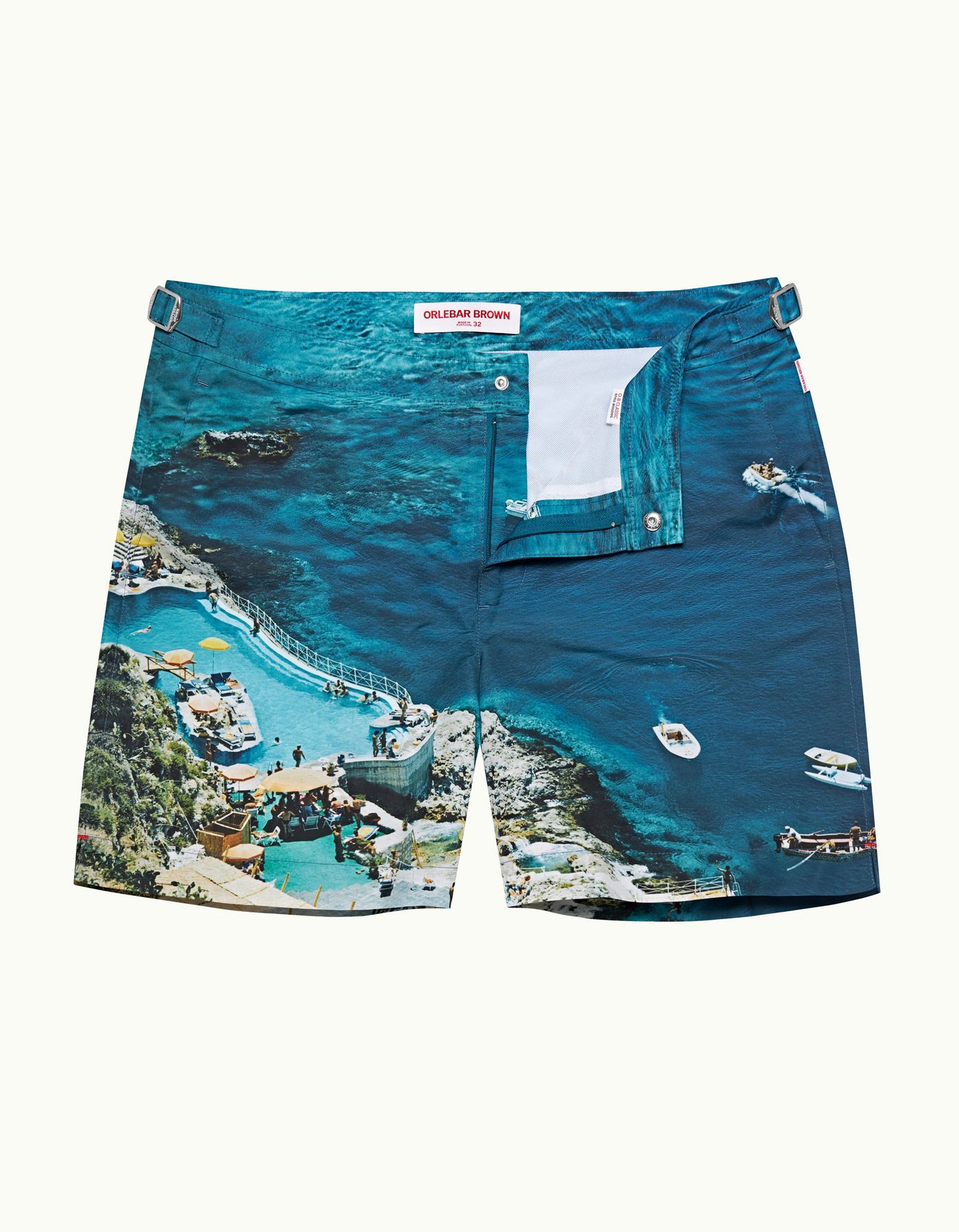 Bulldog - Mens Seaside Swimming Photographic Print Mid-Length Swim Shorts
