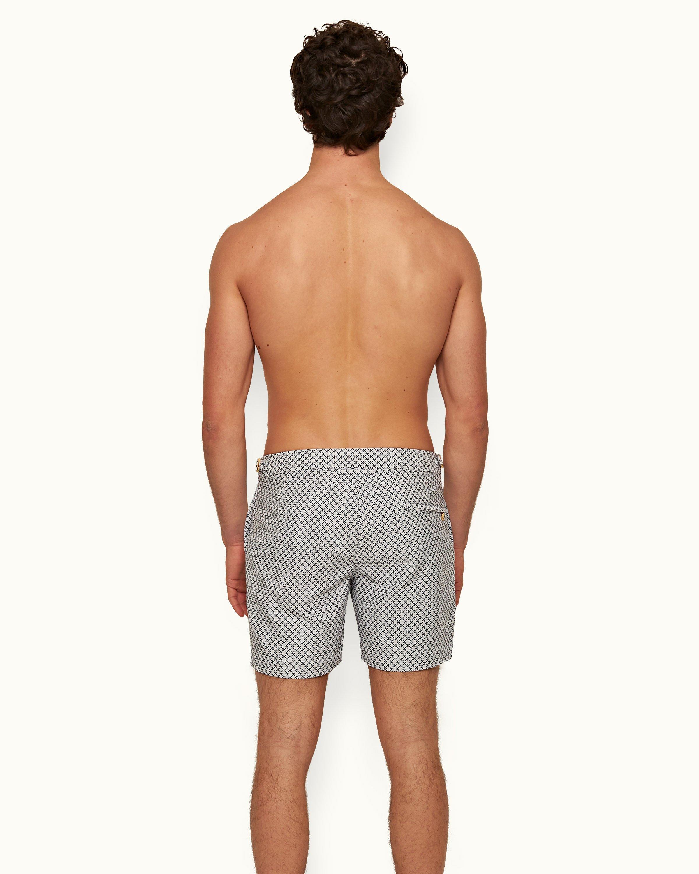 Cloud/Night Iris Seglas Jacquard Mid-Length Swim Shorts