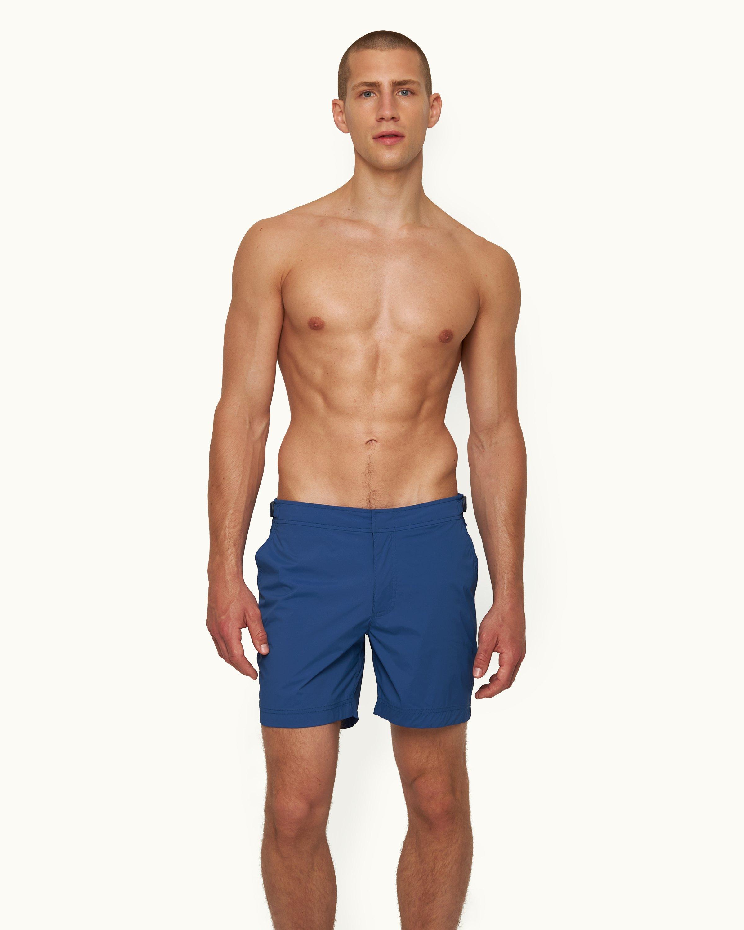 Mid length sale swim shorts