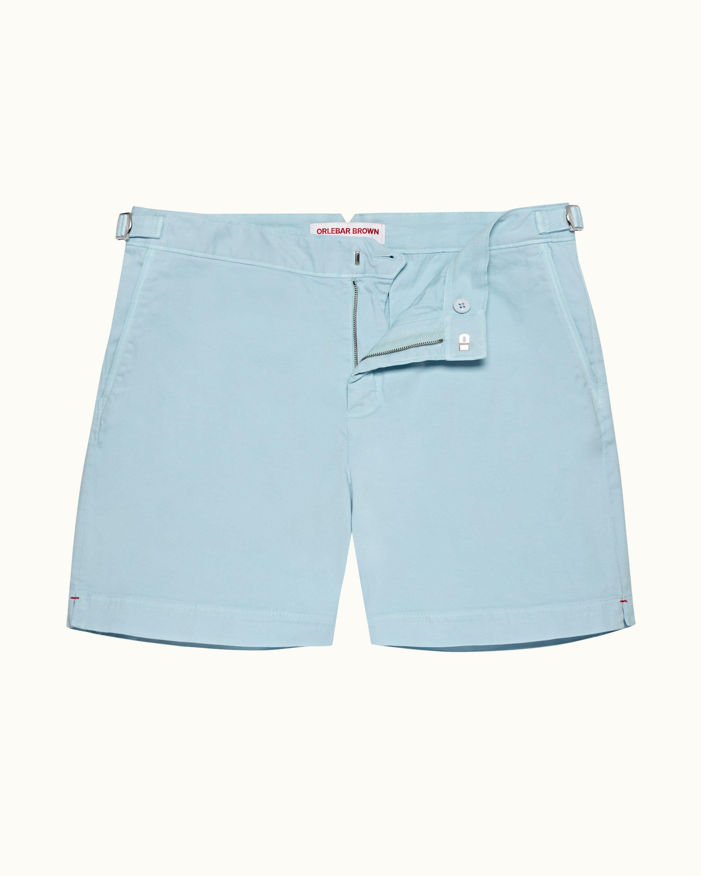 Louis Baby Blue Shorts - Mid Thigh Length Men Swim Shorts