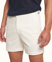 Bulldog Cotton - Mens Sea Mist Mid-Length Stretch-Cotton Shorts