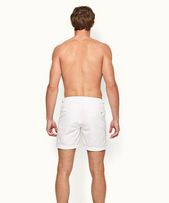 Bulldog - Mens White Mid-Length Swim Shorts