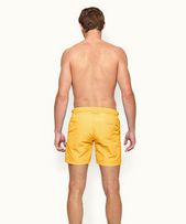 Bulldog - Mens Yellow Blaze Mid-Length Swim Shorts