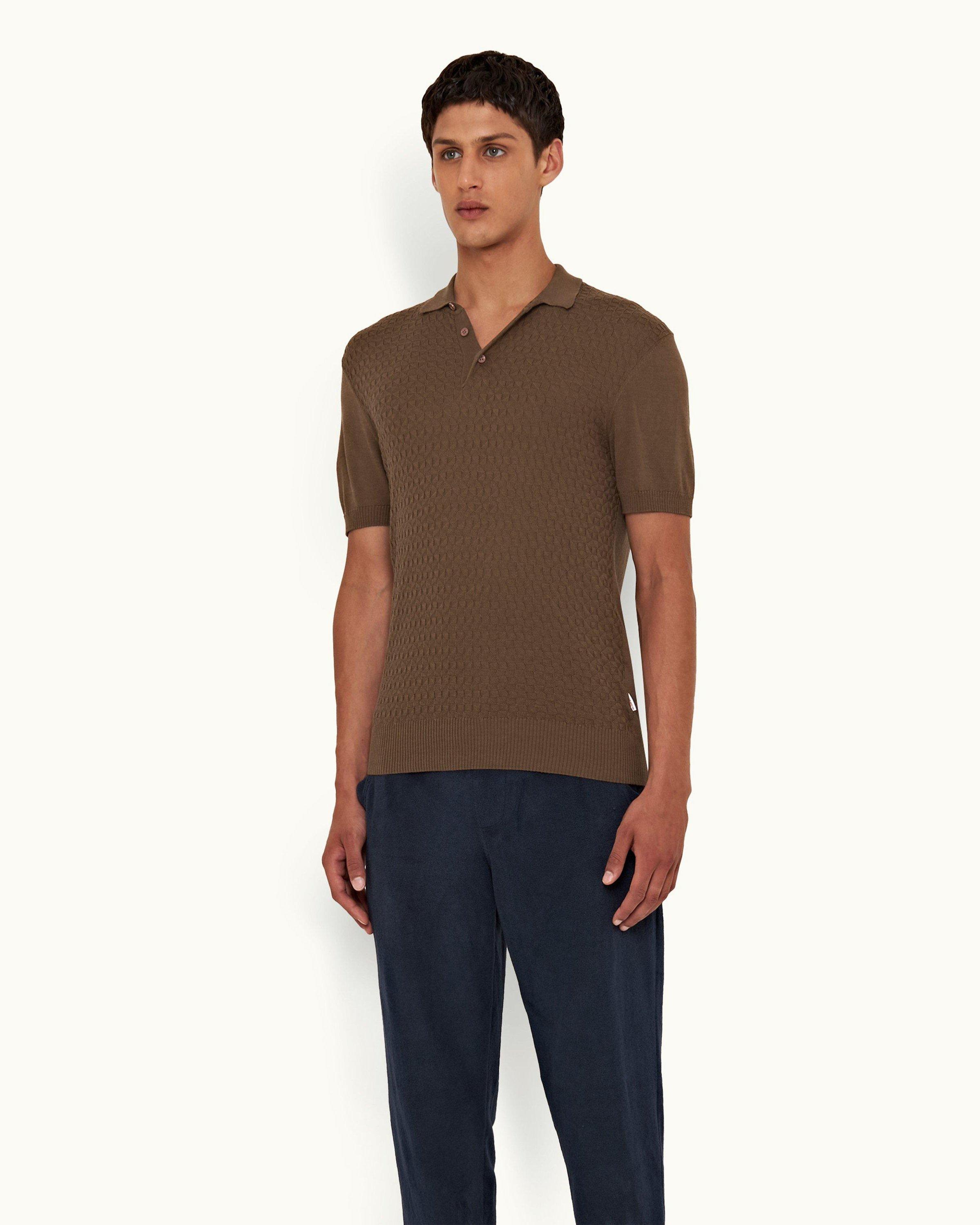 Orlebar Brown  Nomadic Tailored Fit Silk Polo Shirt