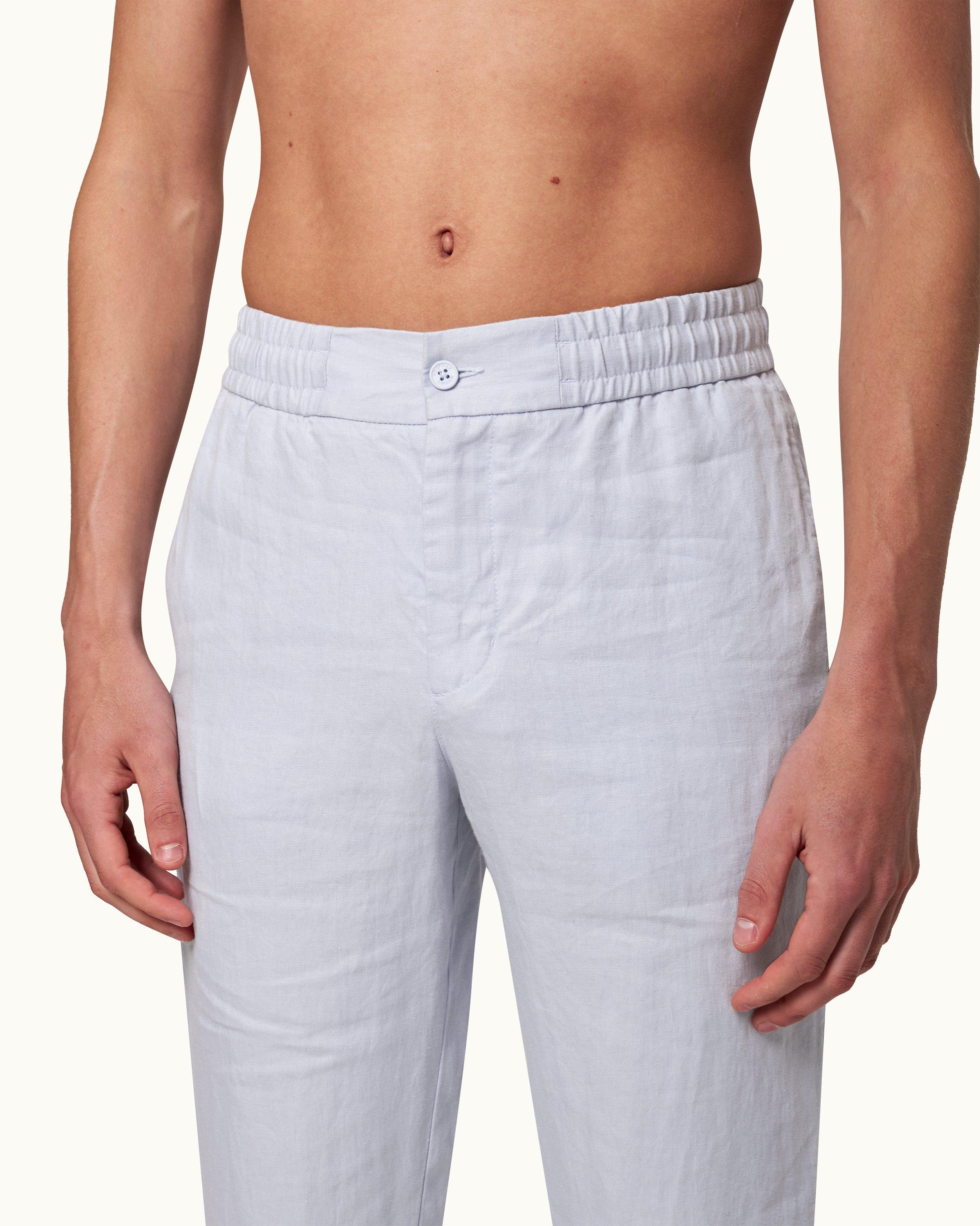 Men's White Linen Pants  Tailored Linen Pants -StudioSuits