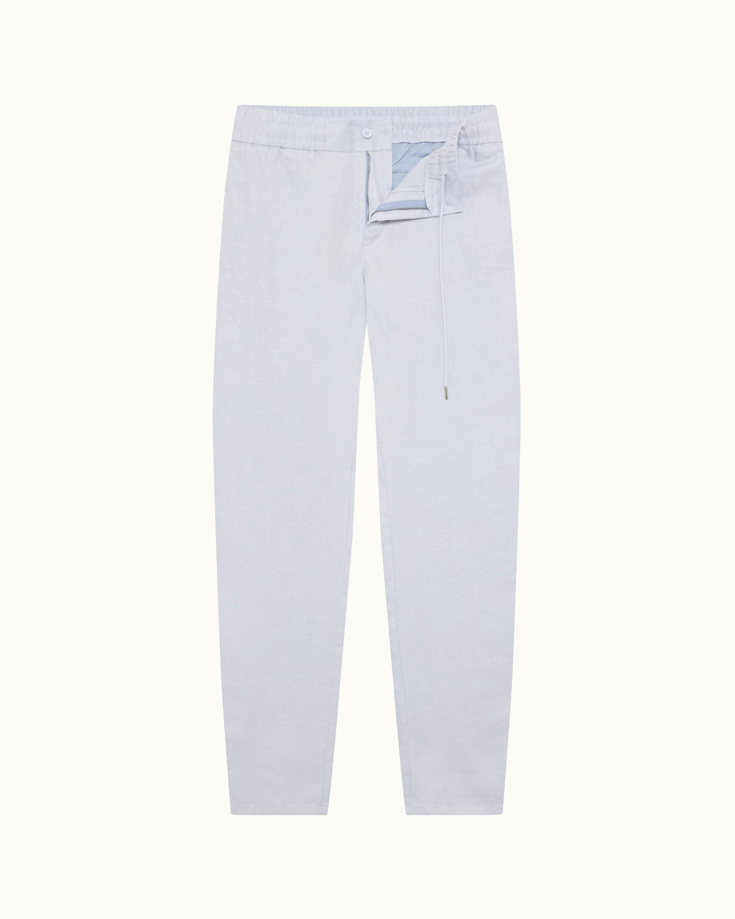 Bespoke white summer trousers – Barrington Ayre