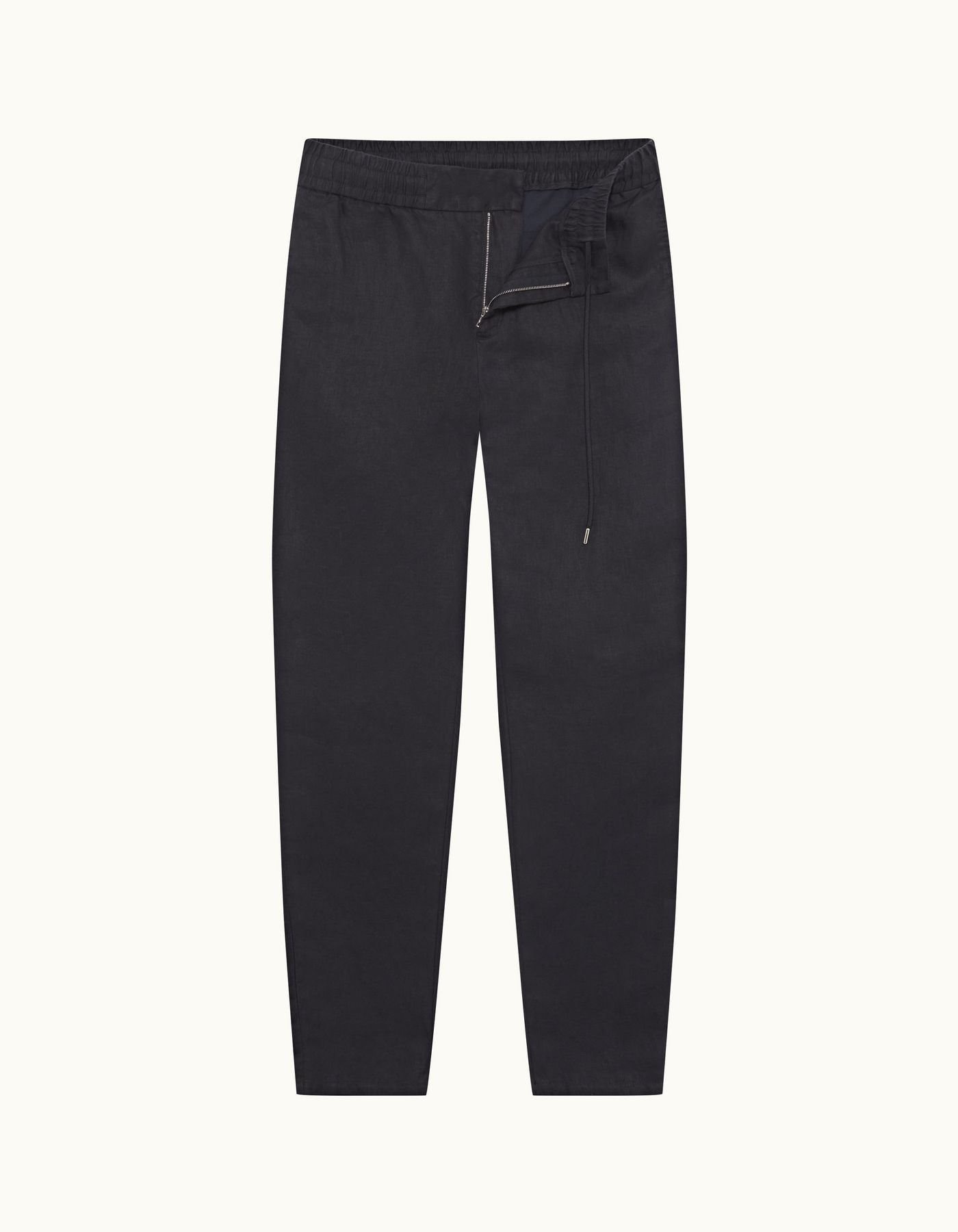 Cornell Linen - Mens Night Iris Tailored Fit Washed Linen Trousers