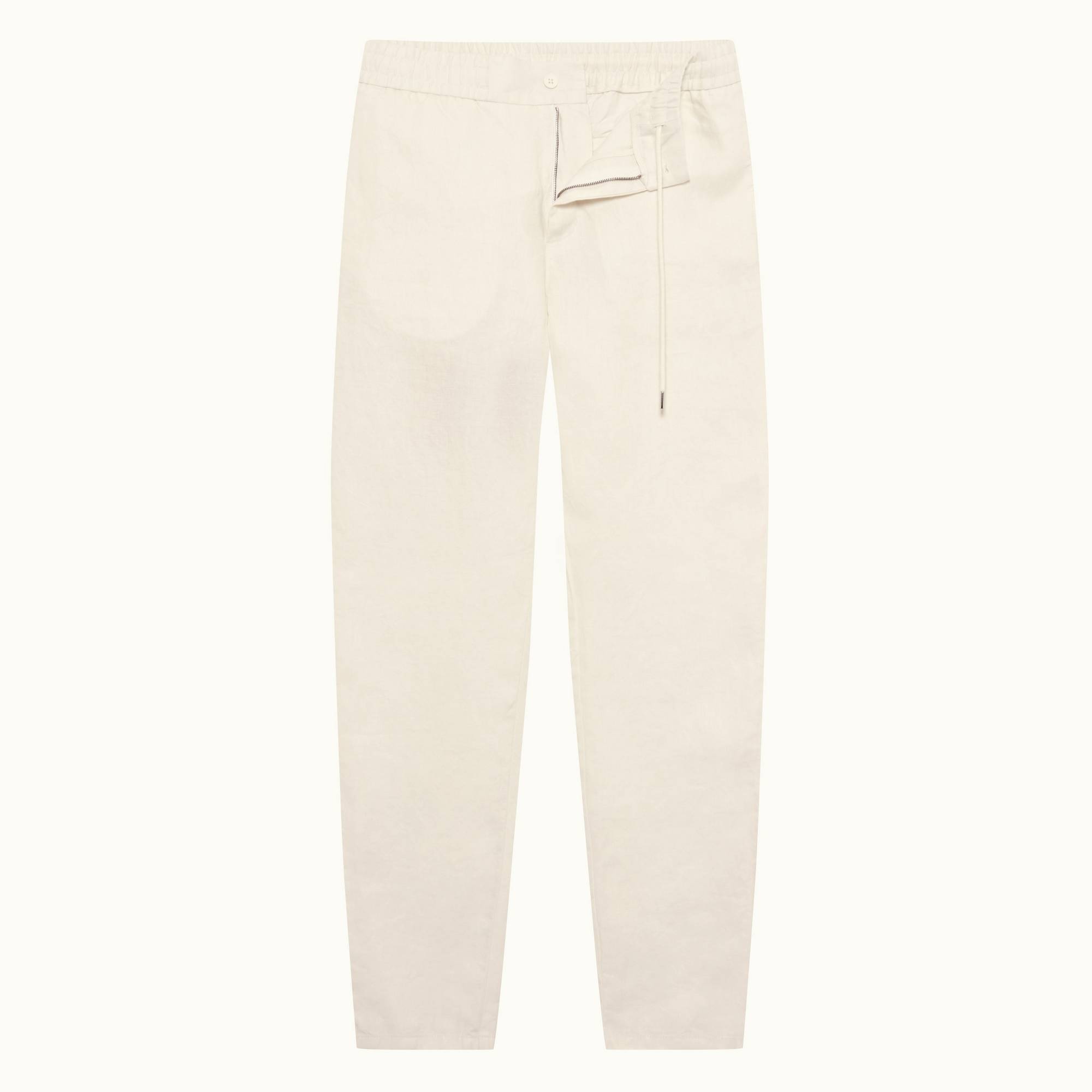 Cornell Linen - Mens Sand Bar Tailored Fit Washed Linen Trousers
