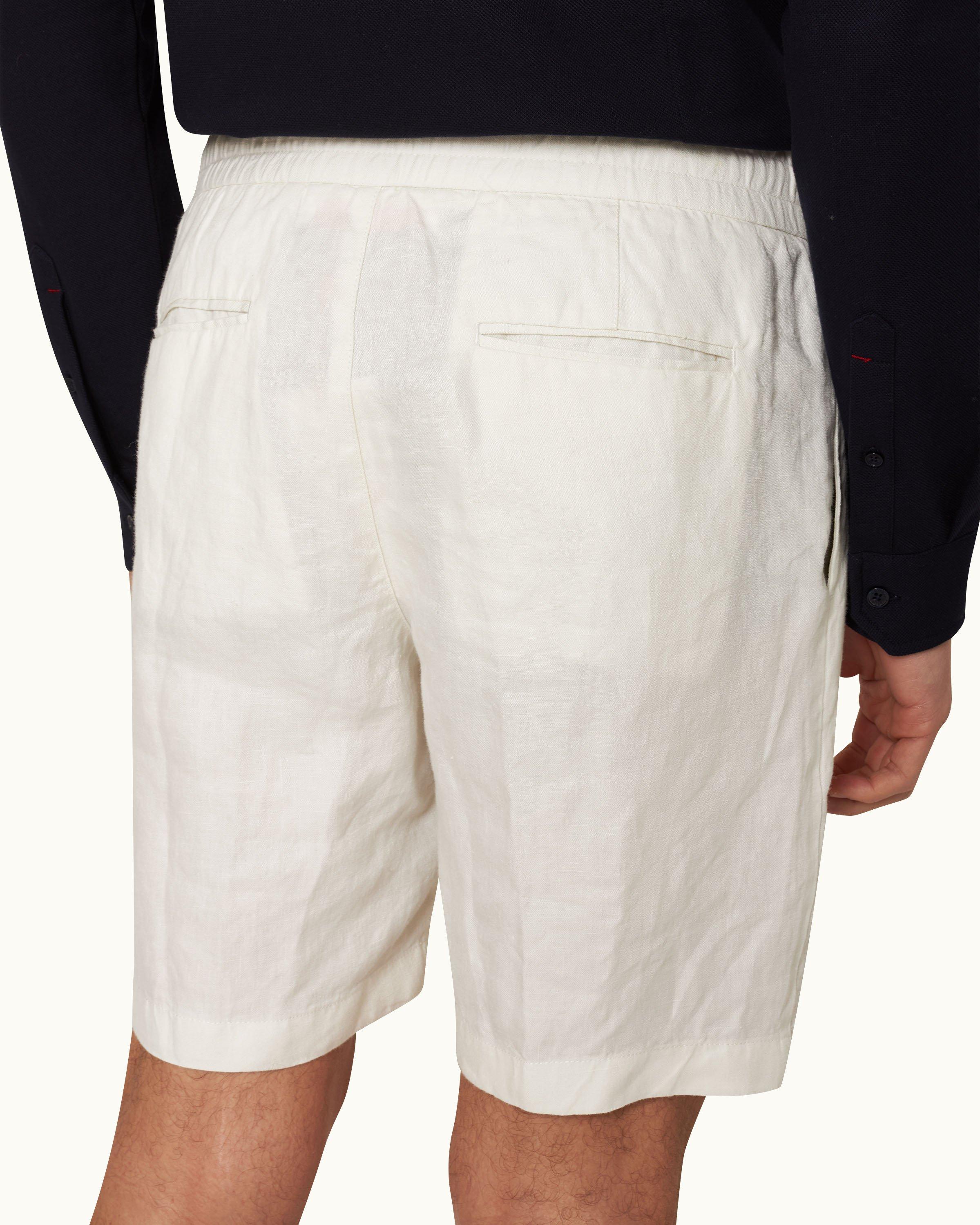 Coffee Brown Airy-Linen Shorts