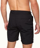 Dane - Mens Black Longest-Length Swim Shorts