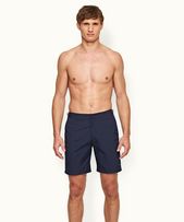 Dane - Mens Navy Longest-Length Swim Shorts