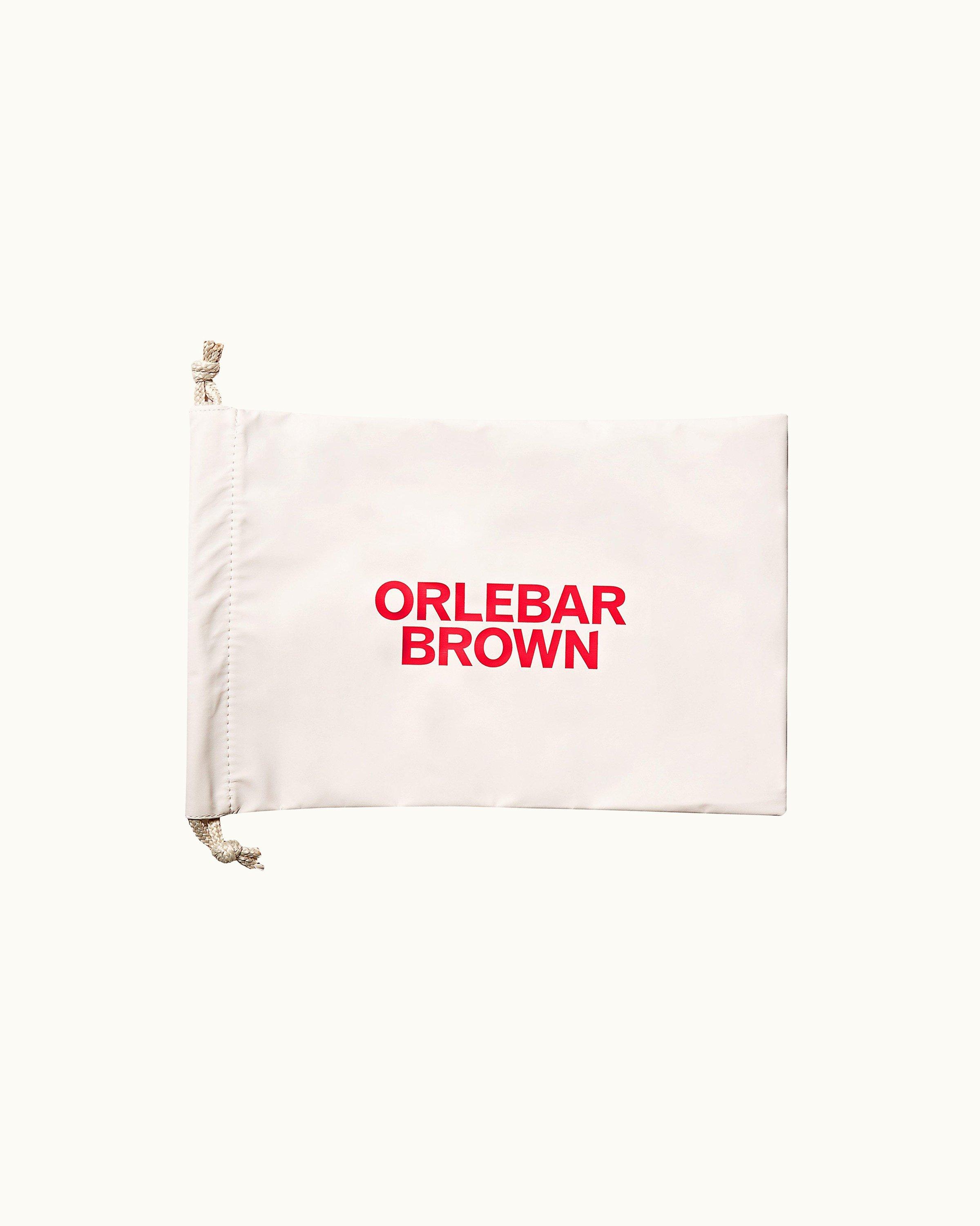 Orlebar Brown  Navy/White O.B Monogram Mid-Length Swim Shorts