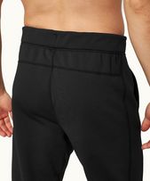 Decari - Mens Black Tailored Fit Merino-Blend Sweatpants