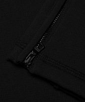 Decari - Mens Black Tailored Fit Merino-Blend Sweatpants