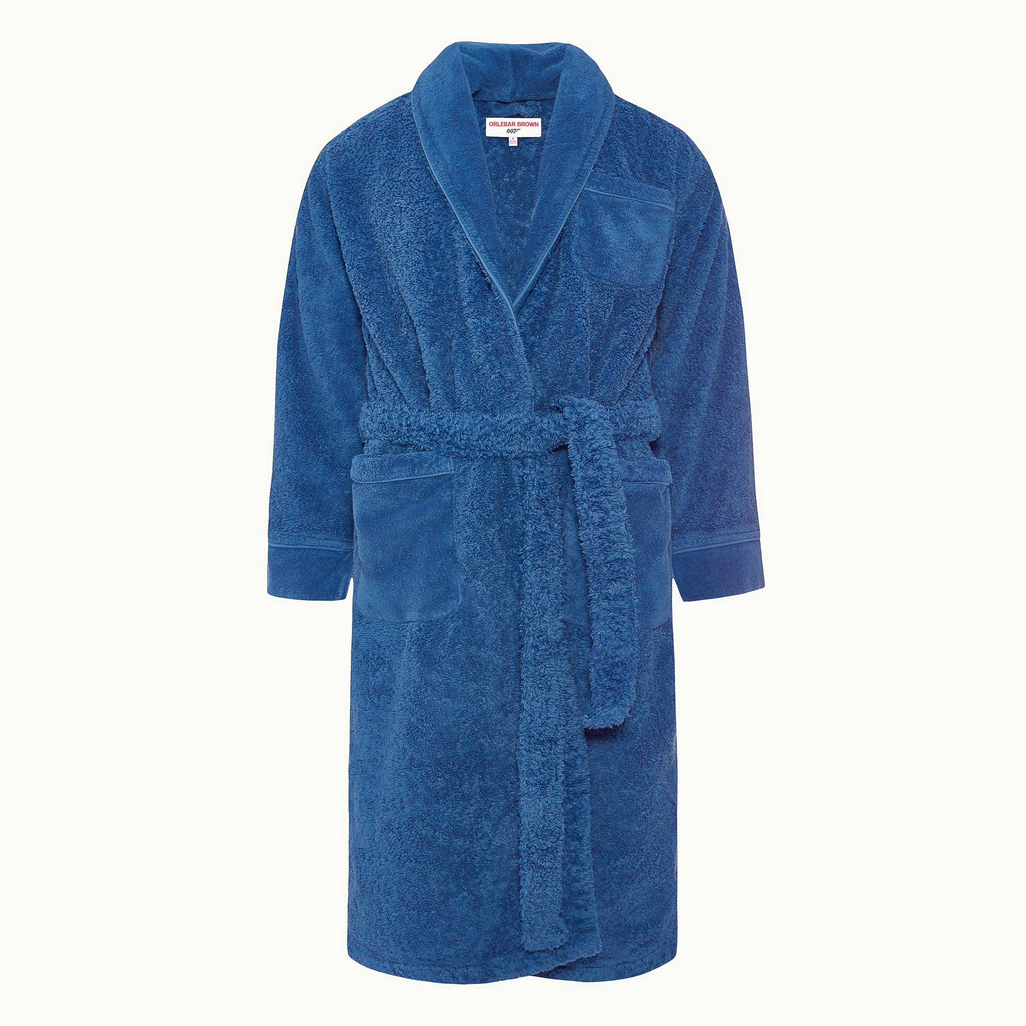 Dr No Towelling Robe - Mens Mid Blue 007 Dr. No Towelling Bath Robe