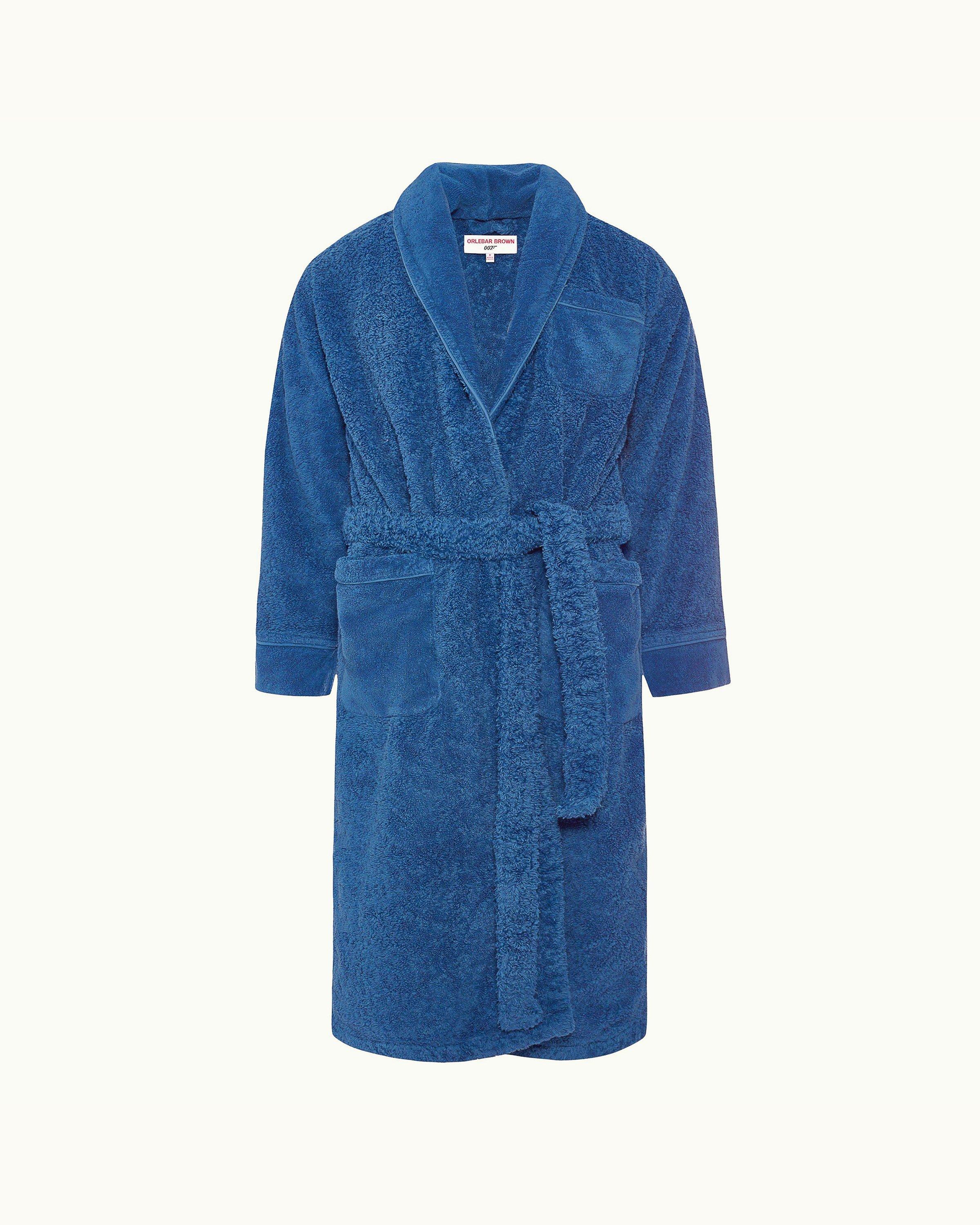 Orlebar Brown | Mid Blue 007 Dr. No Towelling Bath Robe