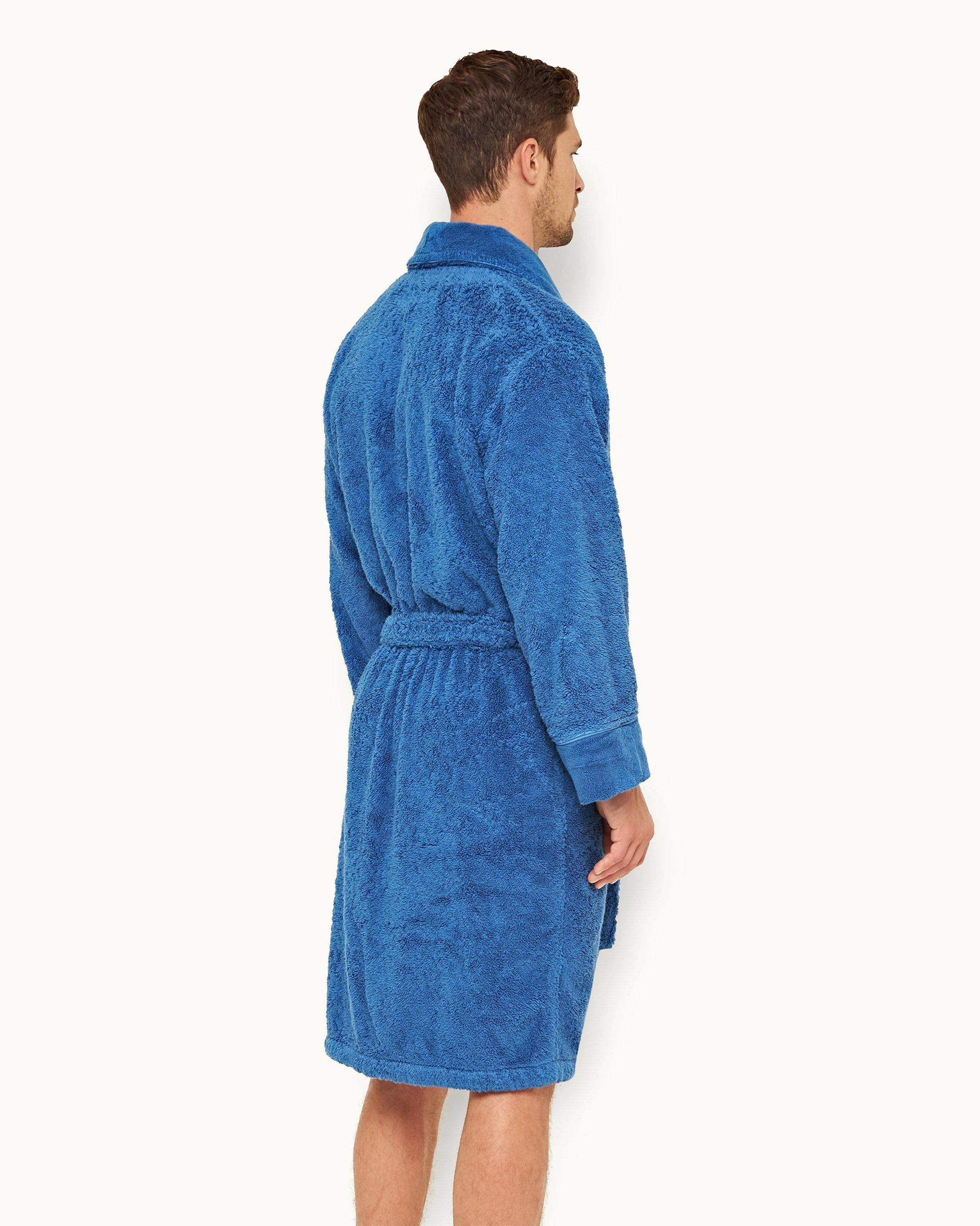 Orlebar Brown | Mid Blue 007 Dr. No Towelling Bath Robe