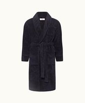 Dr No Towelling Robe - Mens Midnight Navy 007 Dr. No Towelling Bath Robe