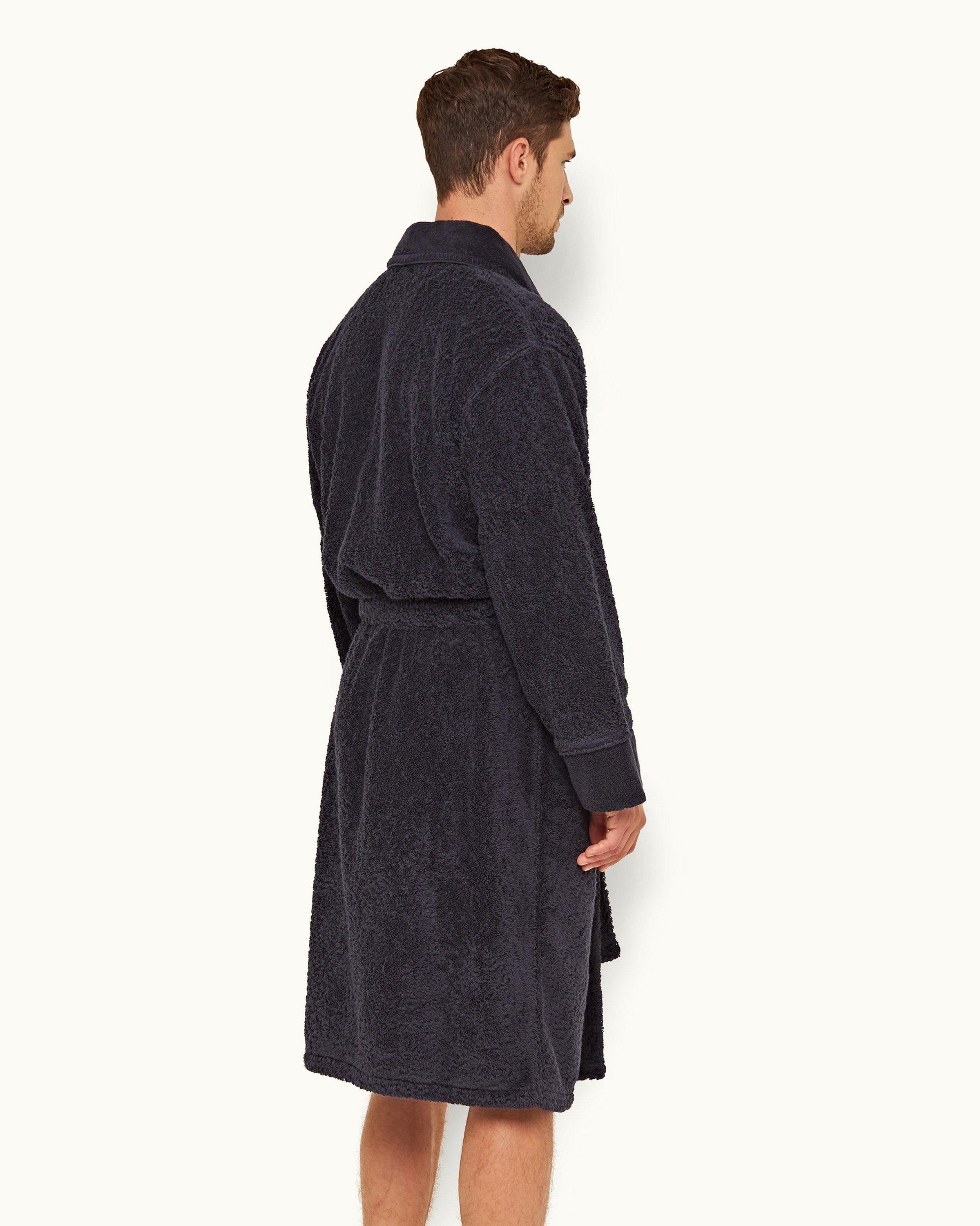 Navy towelling dressing outlet gown