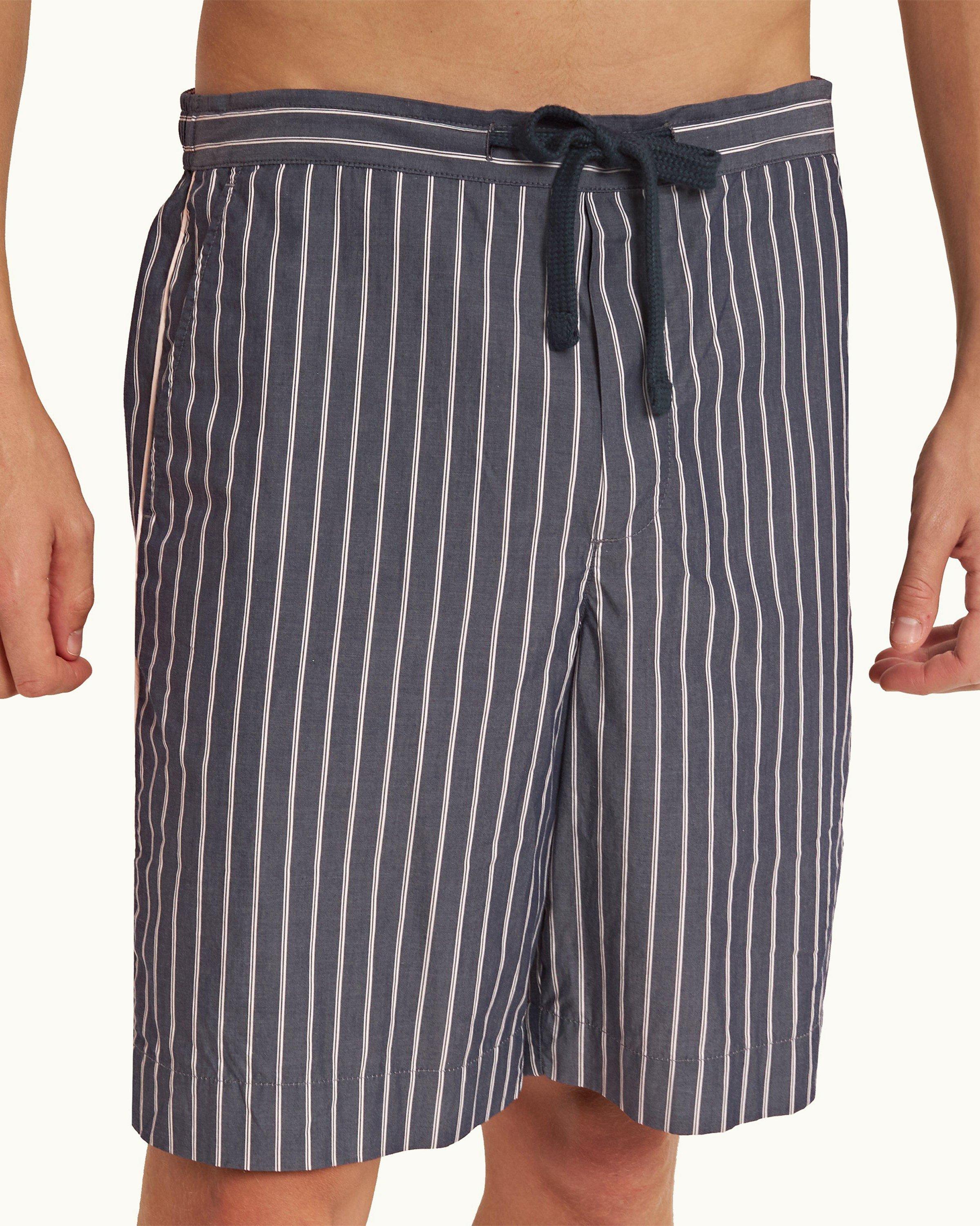 Mens pinstripe swim on sale shorts