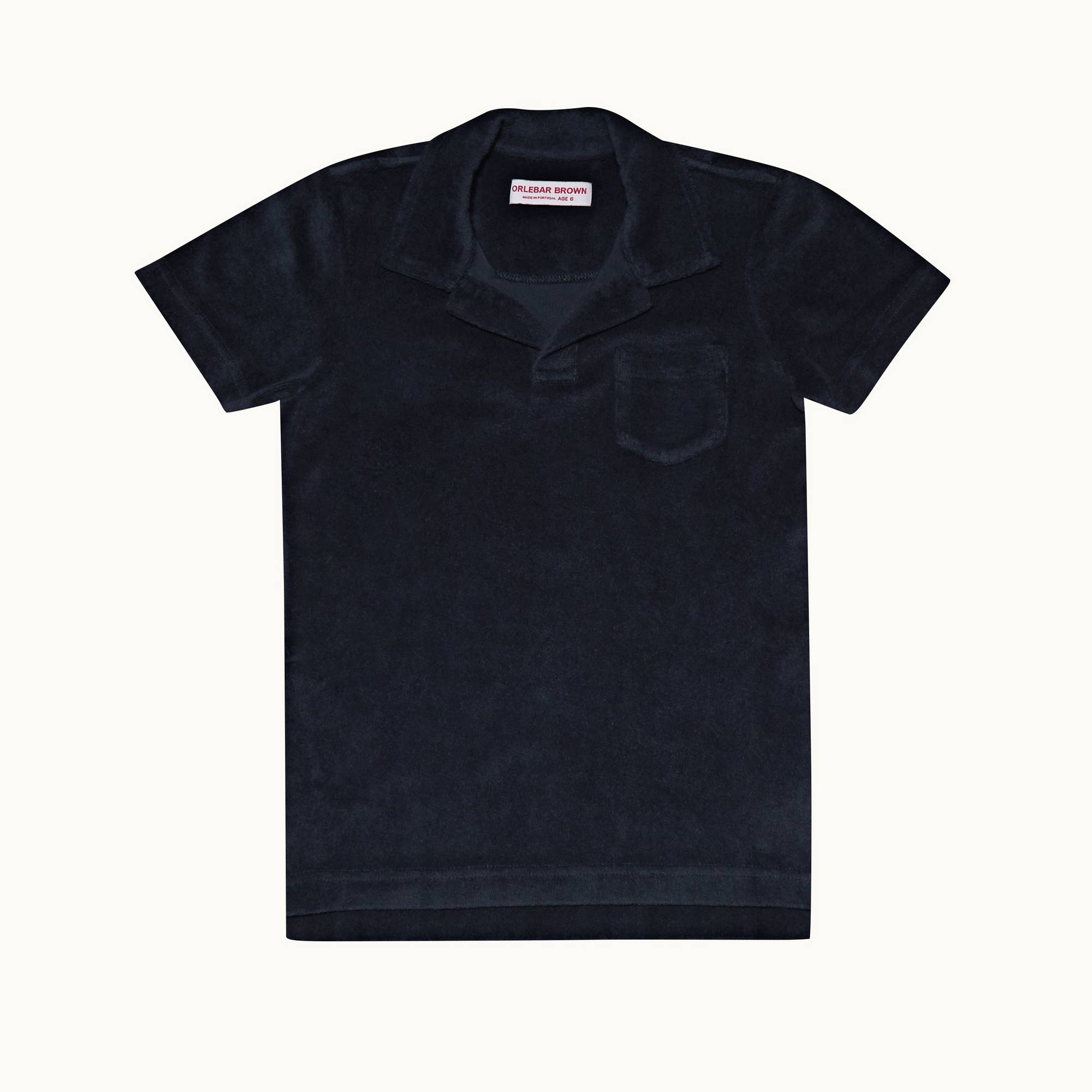 Digby Towelling - Childrens Kids' Navy Organic Towelling Resort Polo Shirt