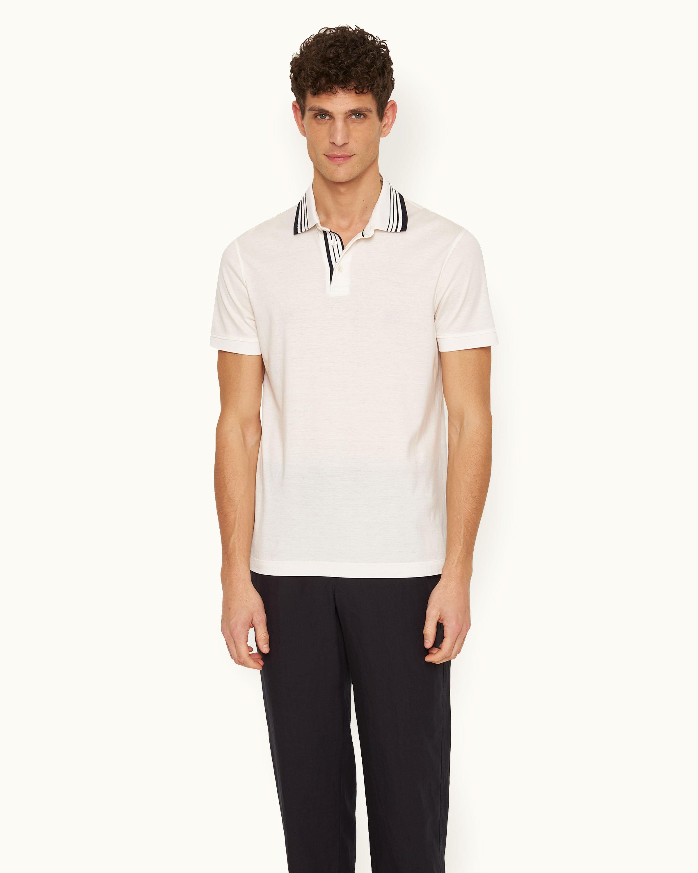 orlebar brown white polo