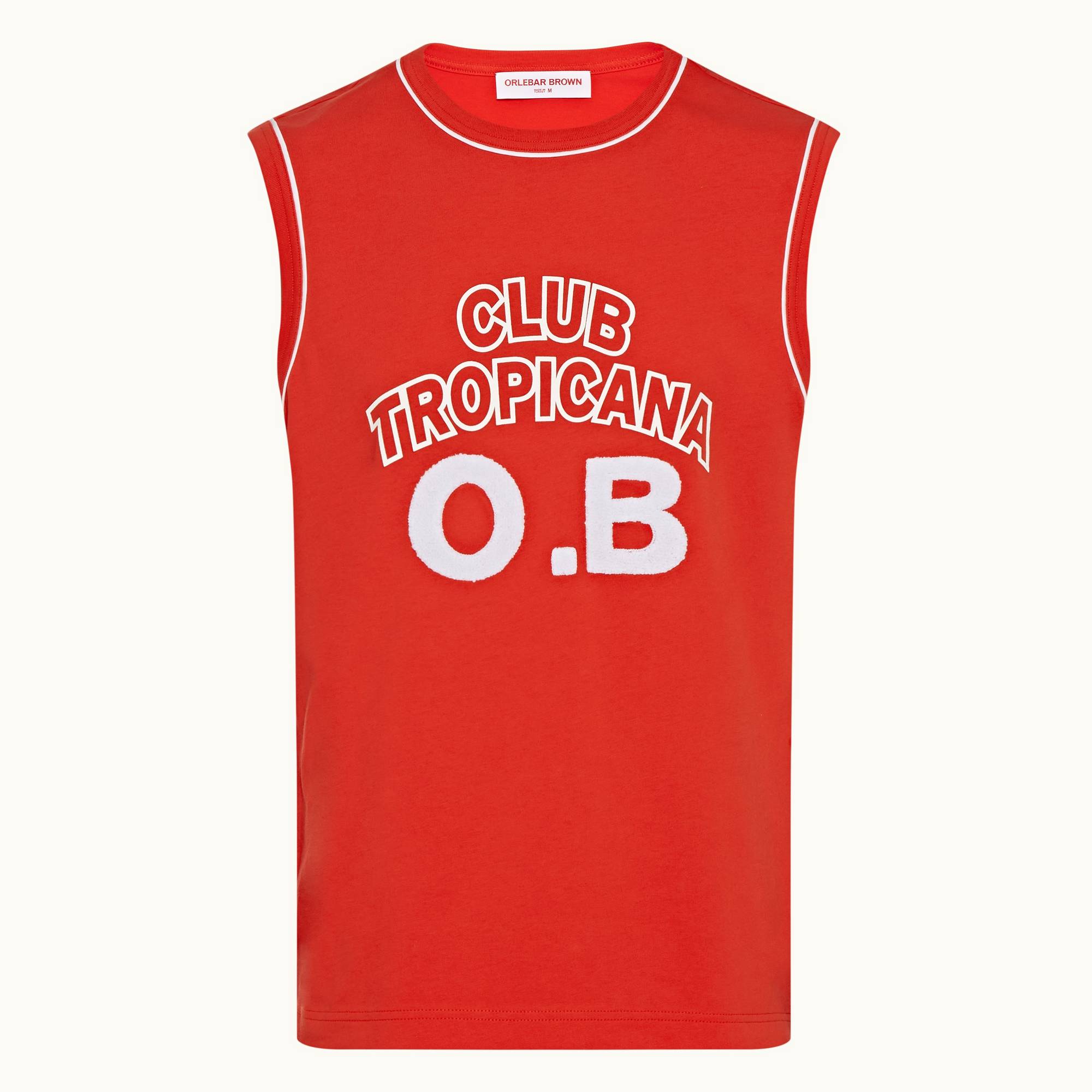 Dubois - Mens Summer Red Classic Fit 'Club Tropicana' Print Vest