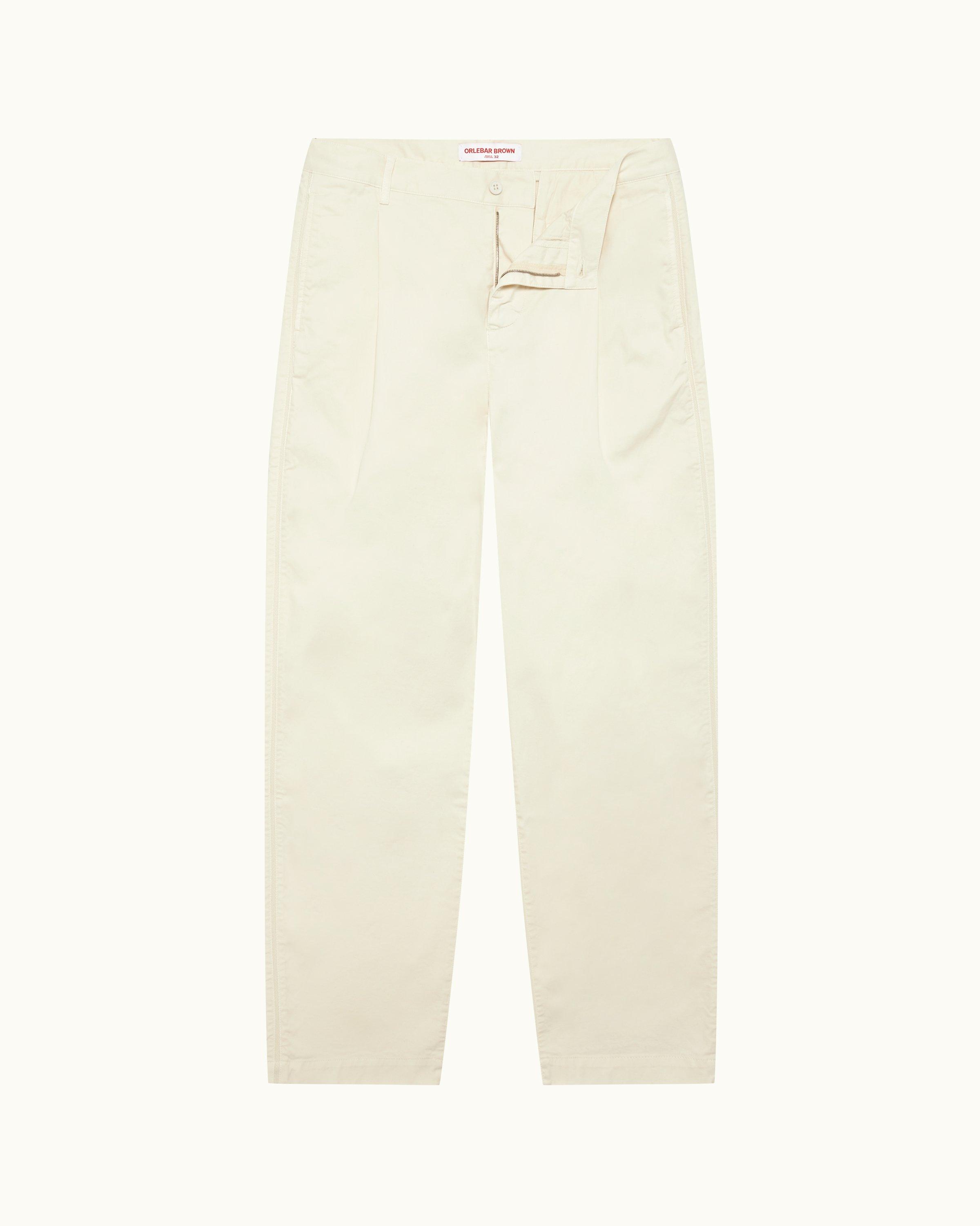 Pantalón chino de hombre pana fina con pinza