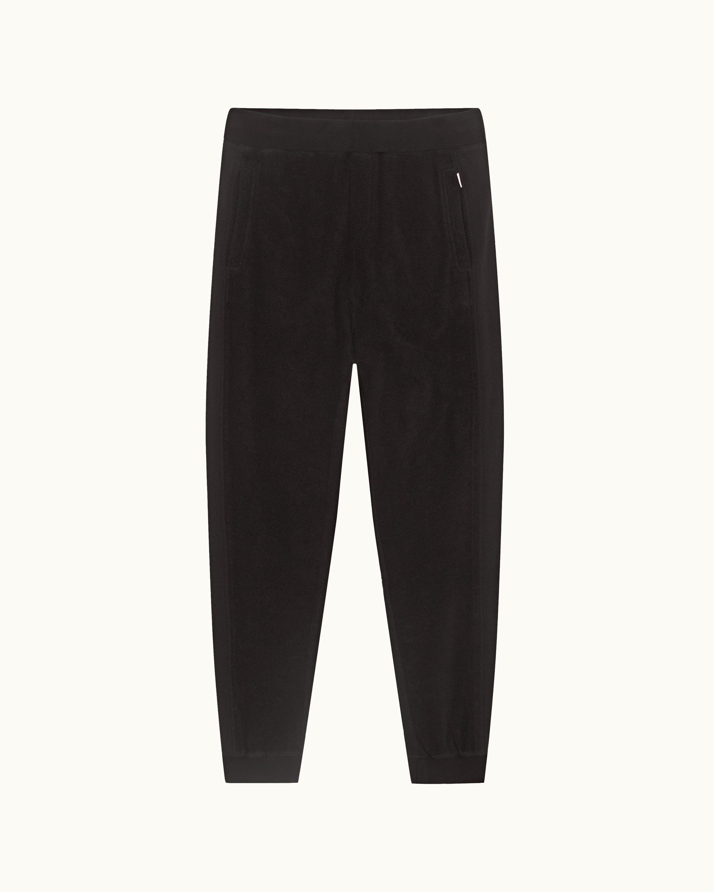 100% organic cotton pants SIDE in black – AFORA WORLD