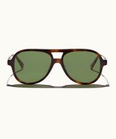 Estoril - Mens Brown Tortoise/Shiny Gold Double Bridge Sunglasses