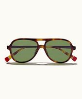 Estoril - Mens Brown Tortoise/Shiny Gold Double Bridge Sunglasses