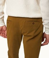 Fallon Stretch-Cotton - Mens Golden Khaki Tailored Fit Stretch-Cotton Chinos