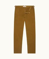 Fallon Stretch-Cotton - Mens Golden Khaki Tailored Fit Stretch-Cotton Chinos