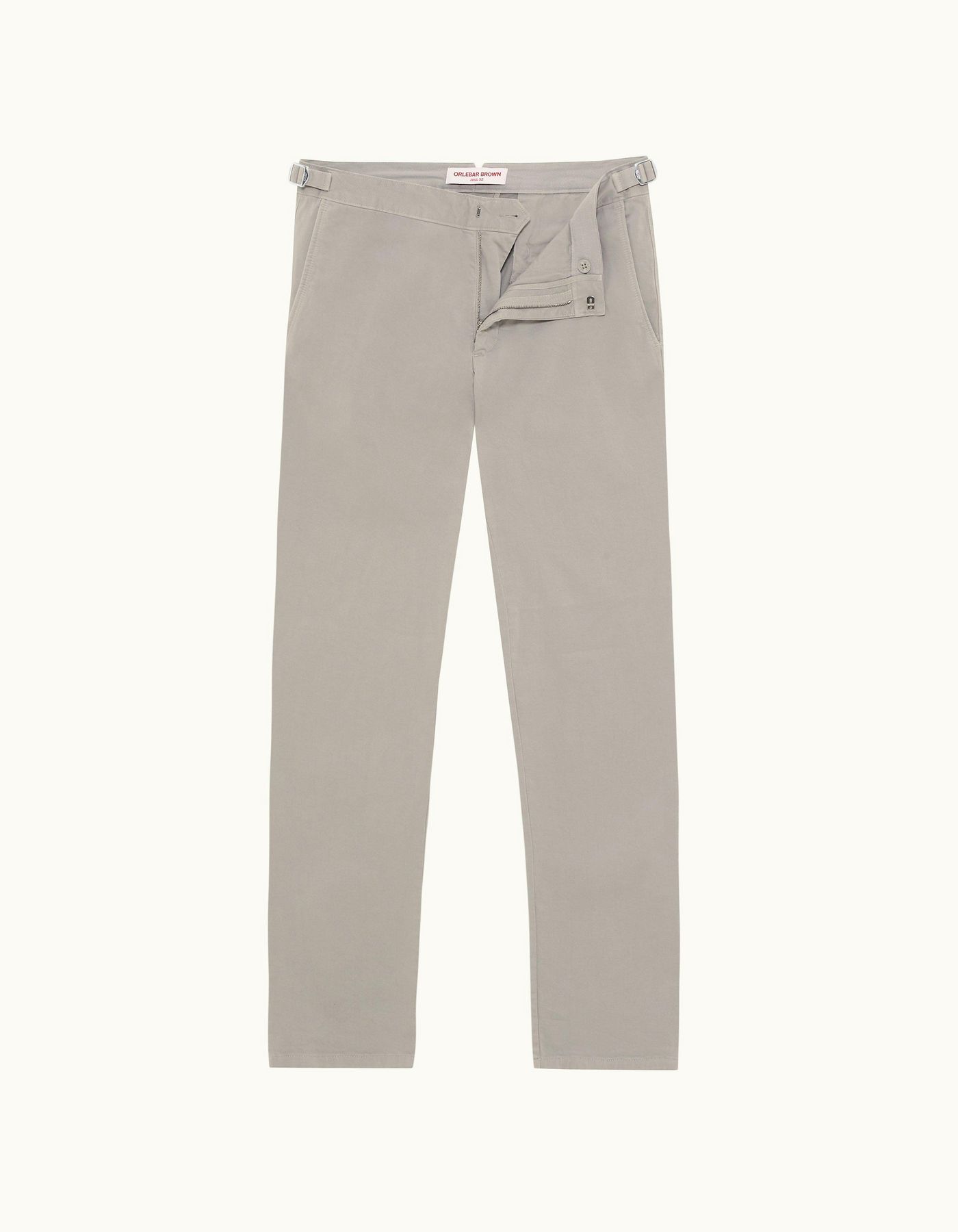 Fallon Stretch-Cotton - Mens Seal Grey Tailored Fit Stretch-Cotton Chinos