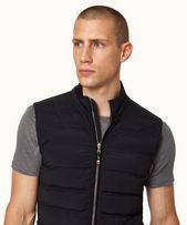 Fitzroy - Mens Night Iris Down-fill Knitted Panel Gilet