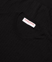 Gaulin - Mens Black Pointelle Stripe Cotton-Silk T-shirt