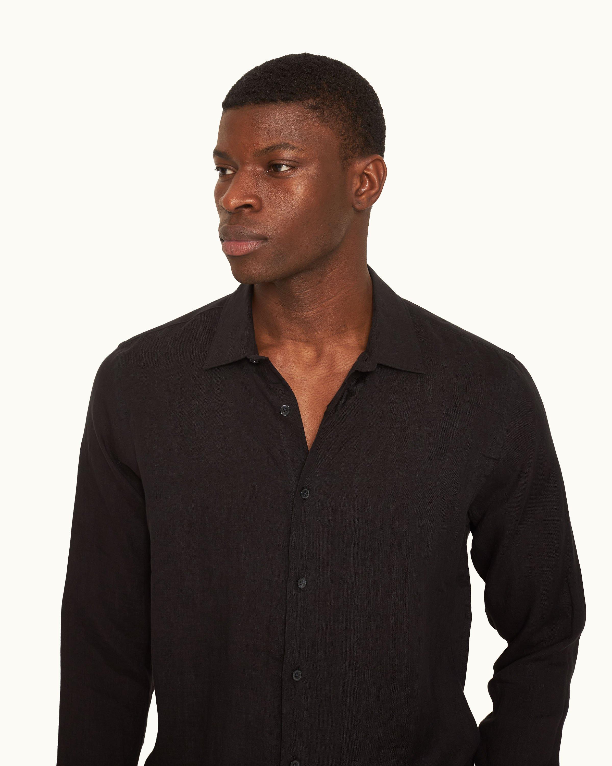 Standard Poplin Black Shirt