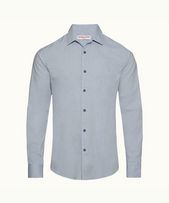 Giles Chambray - Mens Light Sky Diver Classic Collar Tailored Fit Shirt