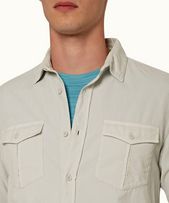 Giles Corduroy - Mens Moonlight Classic Collar Tailored Fit Corduroy Shirt