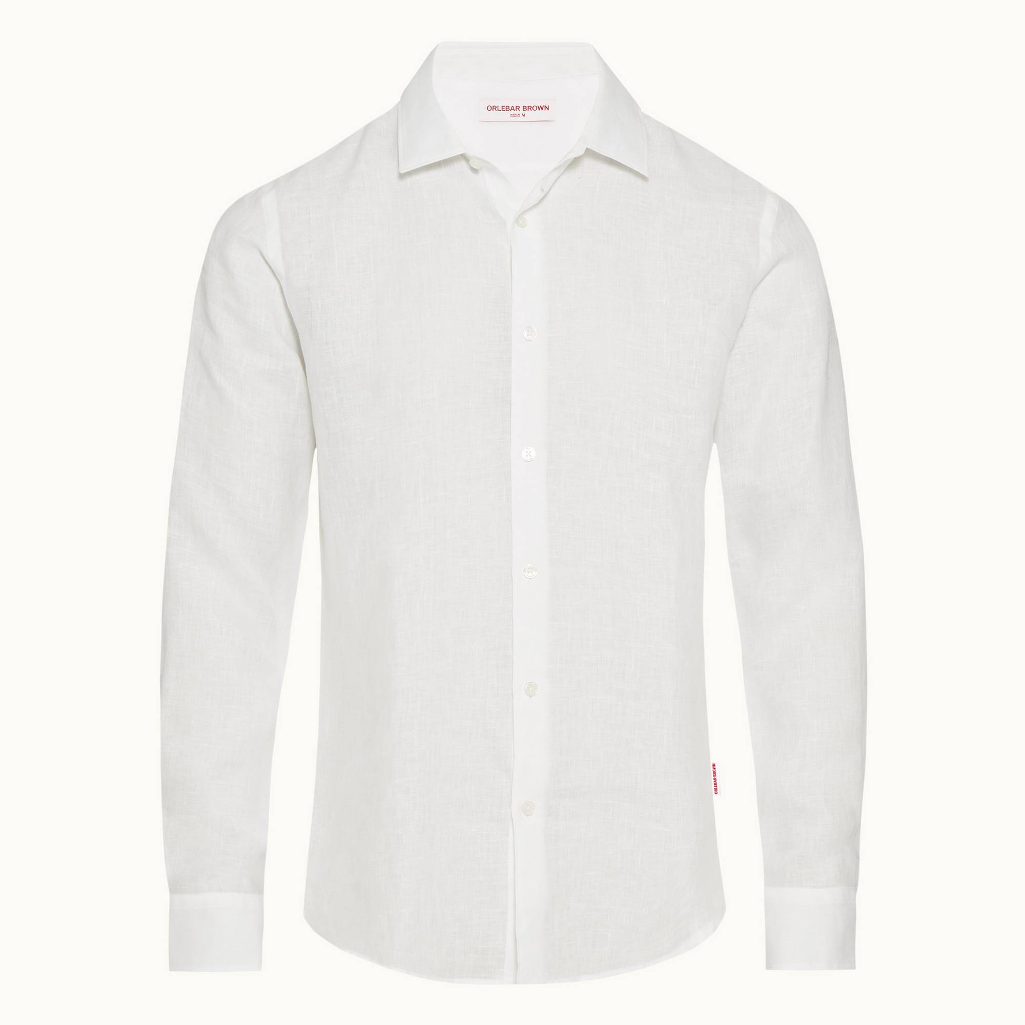 Giles Stripe - Mens Cloud Classic Collar O.B Stripe Linen Shirt