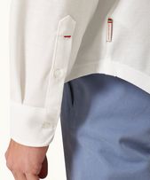 Giles Pique - Mens White Classic Collar Cotton Pique Shirt