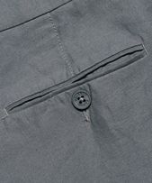 Griffon Linen - Mens Granite Tailored Fit Washed Linen Trousers