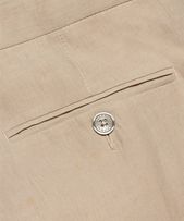 Griffon Linen - Mens 007 Taupe Tailored Fit Linen Trousers